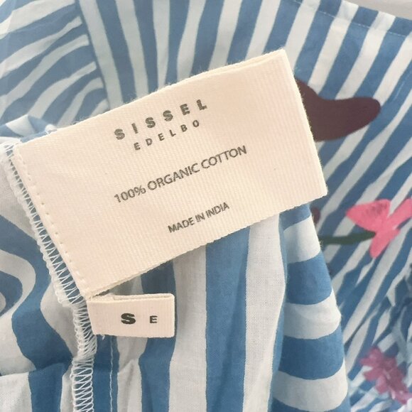 NWT Sissel Edelbo Vilja Top Blue Stripes Top Blouse - Picture 5 of 9